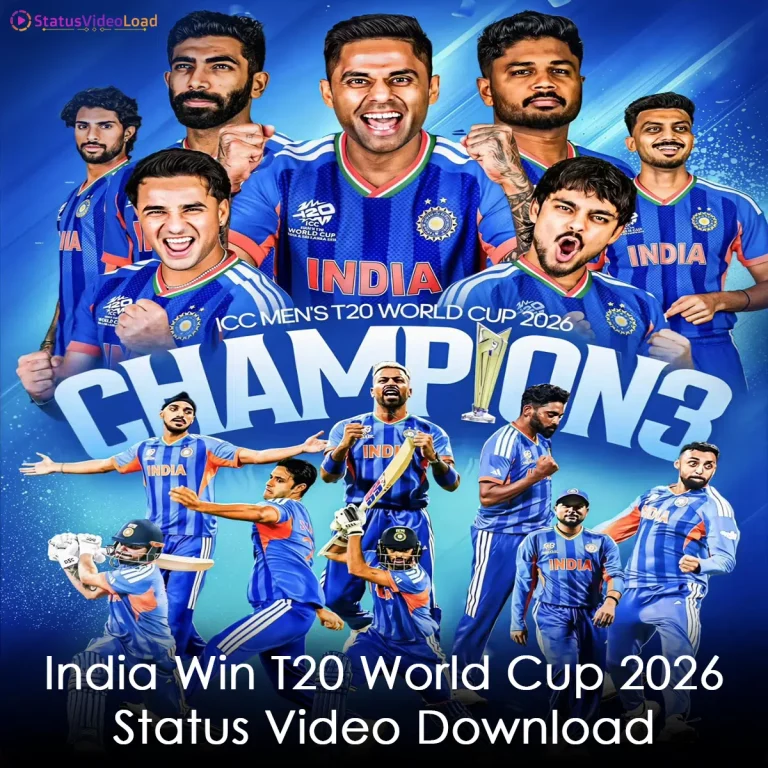 India Win T20 World Cup 2026 Status Video Download