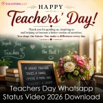 Teachers Day Whatsapp Status Video 2026 Download