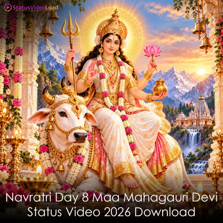 Navratri Day 8 Maa Mahagauri Devi Status Video 2026 Download